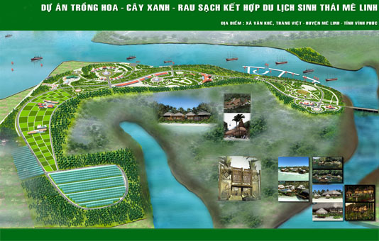 Project of area of growing flowers and cleane vegatables combination with Me Linh eco tourism area